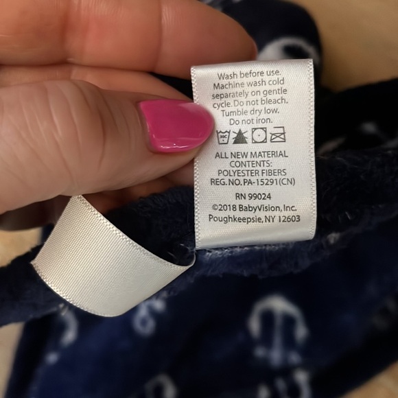 Hudson Baby HB Lovey Security Blanket Whale Anchor Nautical Plush - Picture 8 of 8